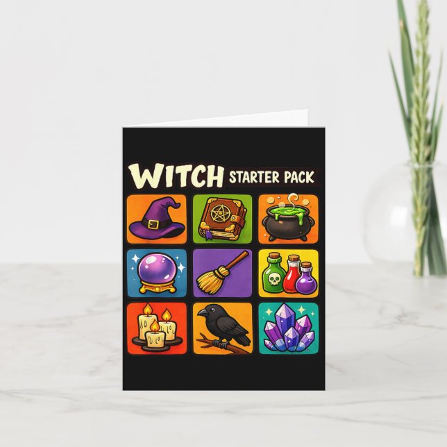 Witch starter pack funny magic witchcraft card (Front)