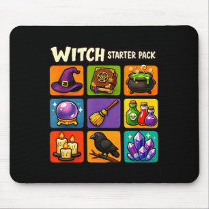 Witch starter pack funny magic witchcraft mouse mat