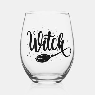 Witch Stemless Wine Glass