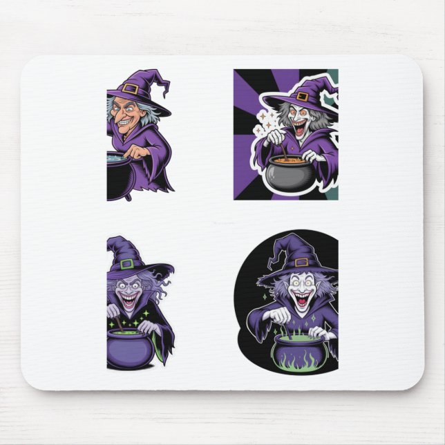 Witch Sticker Pack - Magic Potions Sticker  Mouse Mat (Front)