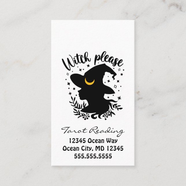 Witch Tarot Reading Business Card (Front)