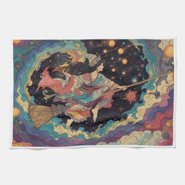 Witch tea towel (Horizontal)