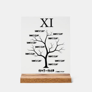 Witch Trials Acrylic Sign