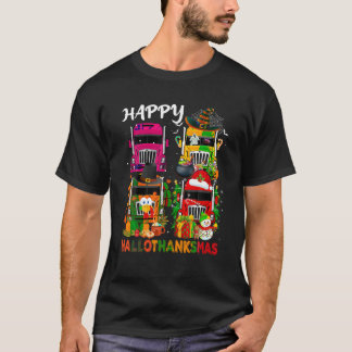 Witch Turkey Santa Trucks Truckers Happy HalloThan T-Shirt