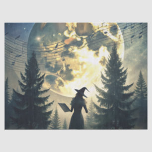 Witch Under Full Moon Enchanted Night Tissue Paper