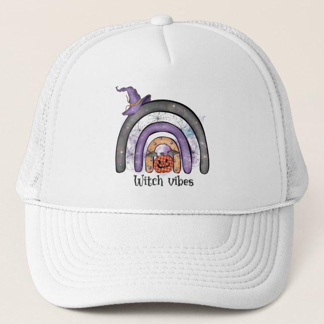 Witch Vibes – Black Rainbow, Purple Witch Hat (Front)