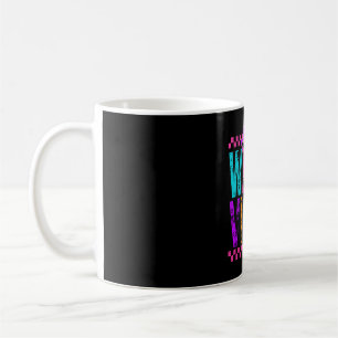Witch Vibes Halloween Neon Checkered Bow Coffee Mug