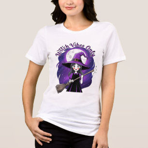 Witch Vibes Only – Cute Witch Girl Halloween shirt