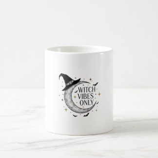 Witch Vibes Only Moon Halloween Spooky Coffee Mug
