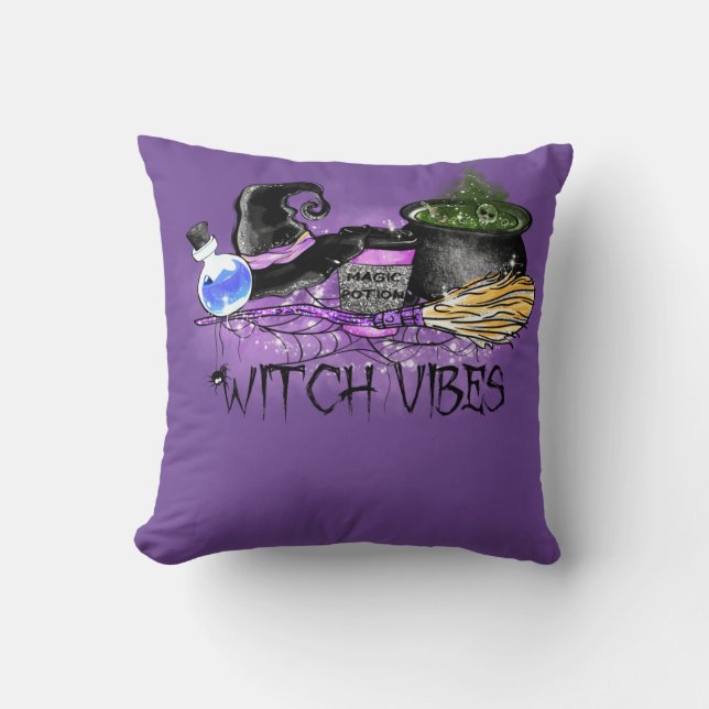 Witch Vibes - Spooky Halloween Coffee Cushion (Front)