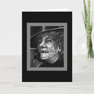 Witch w/ Crow III Halloween Card