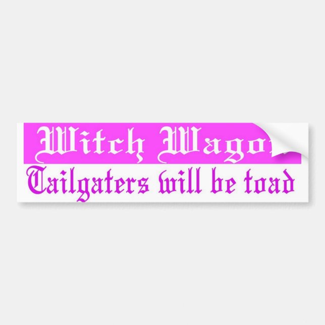 witch wagon bumper bumper sticker (Front)