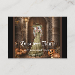 Witch Waiting by the Door  Fantasy Business Cards