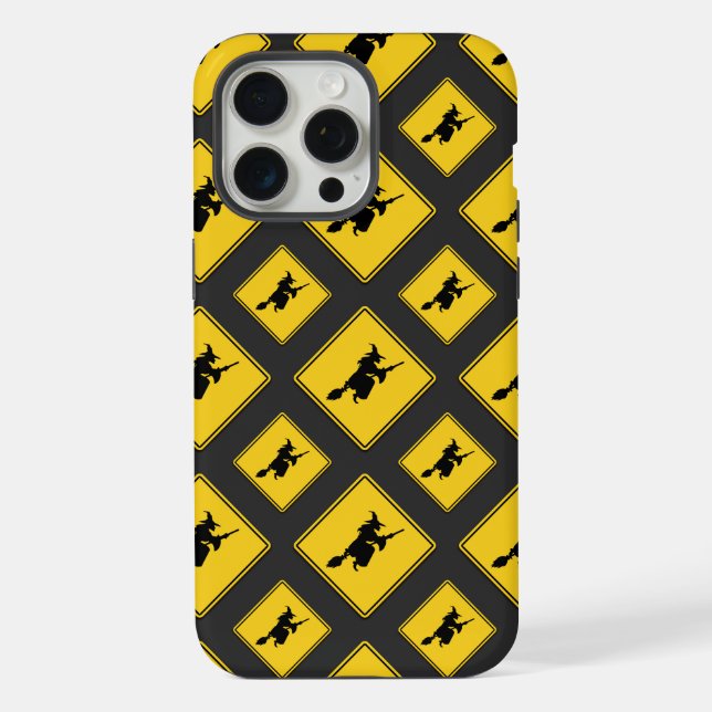 Witch Warning Halloween iPhone Case (Back)