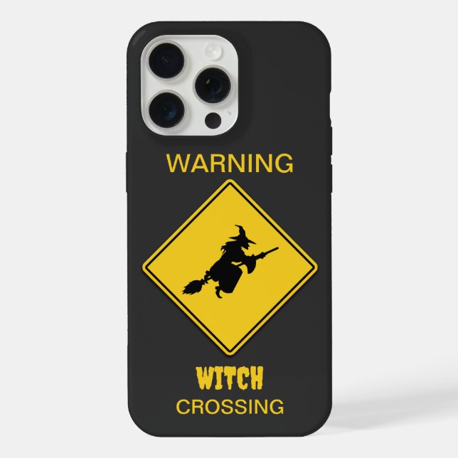 Witch Warning Halloween iPhone Case (Back)