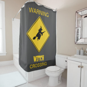 Witch Warning Shower Curtain