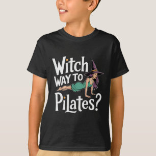 Witch Way To Pilates Funny Halloween Pilates Yoga T-Shirt