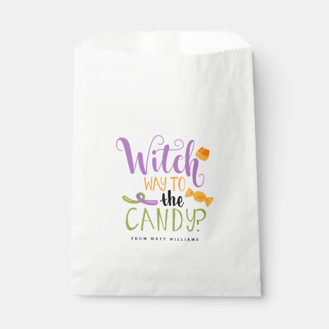Witch Way to the Candy Favour Bags (Front)