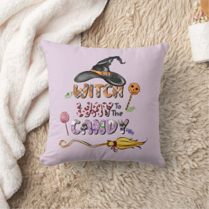 Witch Way to the Candy – Fun Halloween Cushion
