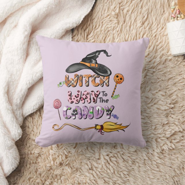 Witch Way to the Candy – Fun Halloween Cushion (Blanket)
