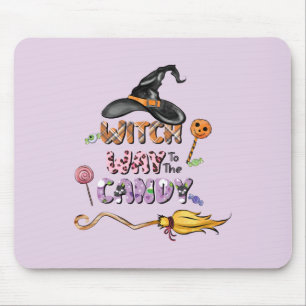 Witch Way to the Candy – Fun Halloween Mouse Mat
