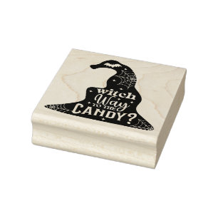 Witch Way To The Candy Rubber Stamp
