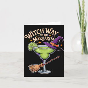 Witch Way to The Margarita Halloween Drinking Team Card