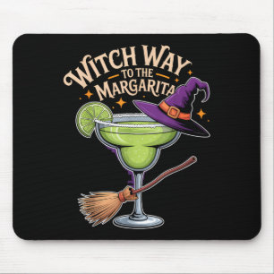 Witch Way to The Margarita Halloween Drinking Team Mouse Mat