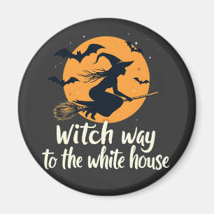 Witch Way to the White House Election Kamala Magnet