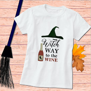 Witch Way To The  Wine Halloween T-Shirt