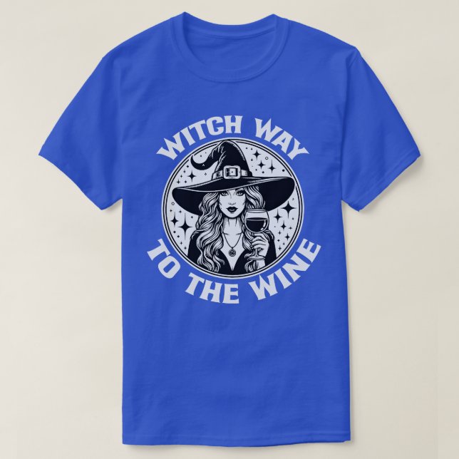 Witch Way to the Wine T-Shirt (Design Front)