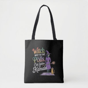 Witch Way to Vote? Cat Ladies for Kamala Harris Tote Bag