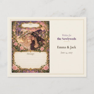 Witch Wedding Guest Book Wishes Postcard