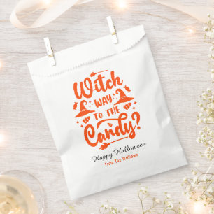 Witch Why To The Candy Editable Colour Halloween  Favour Bags