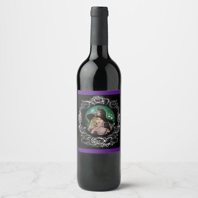 Witch wicca black cat food and drink label (Front)