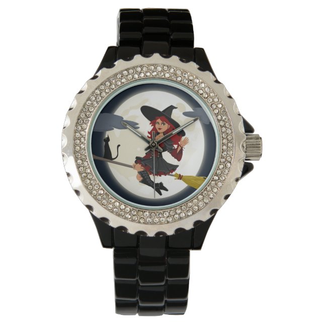 witch witchcraft broomstick broom watch (Front)