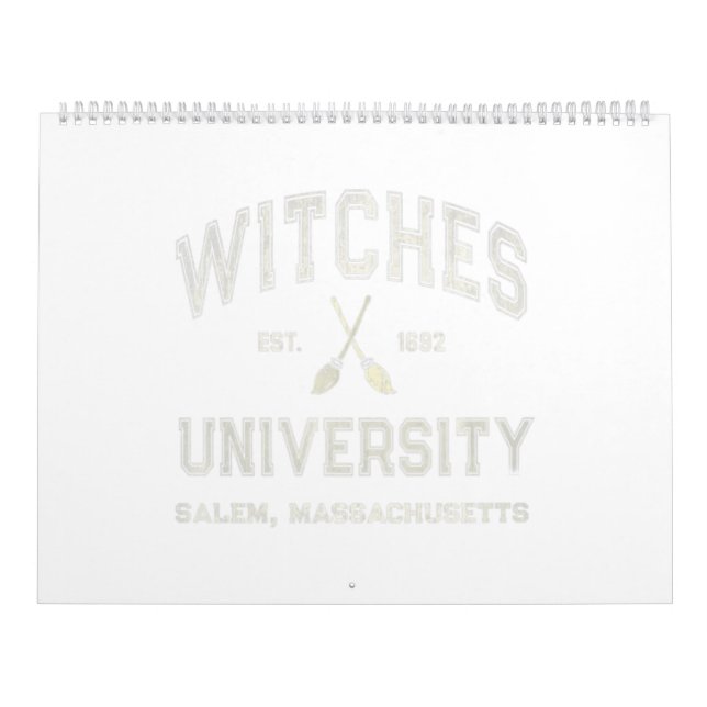 Witch Witches University Salem Massachusetts Wicca Calendar (Cover)