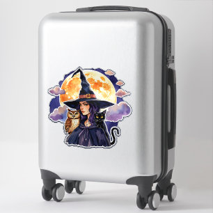 Witch with a Cat and an Owl - Halloween Fan Fun 2
