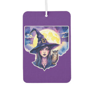 Witch with an Owl - Halloween Fan Fun 1 Car Air Freshener