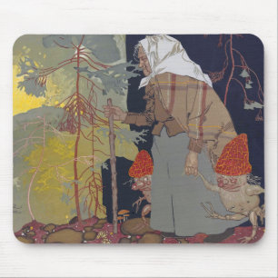 Witch With Mushrooms - Franz Wacik Mouse Mat