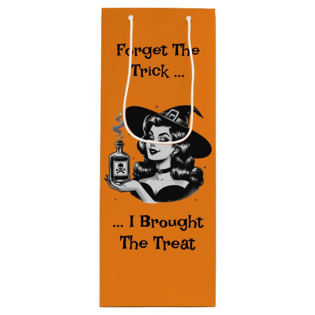 Witch With Poison Bottle In Hand Wine Gift Bag (Front)