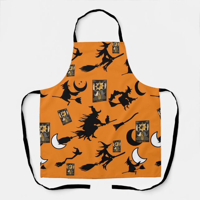 Witch wizard blackcat moon bloomstick apron (Front)