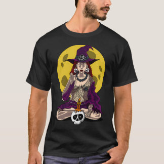 Witch Zen Yoga Halloween T-Shirt