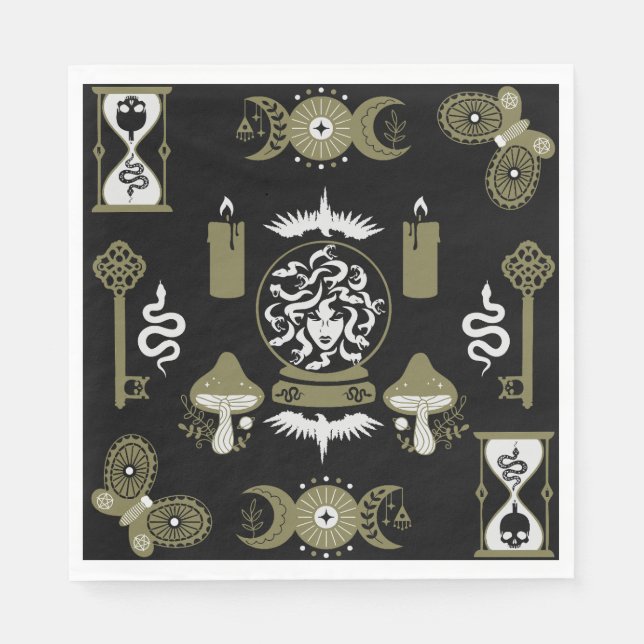 Witchcore Aesthetic Decor Napkin (Front)