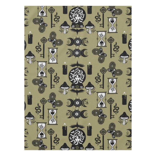 Witchcore Aesthetic Decor Tablecloth (Front)