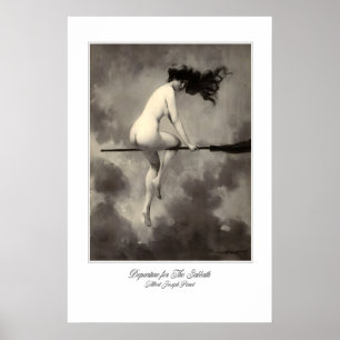 Witchcraft Art Print Departure for Sabbath by
