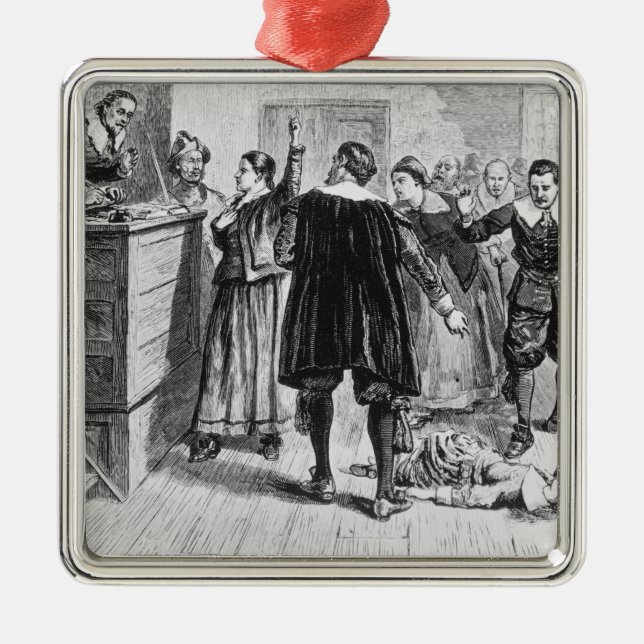 Witchcraft at Salem Village Metal Tree Decoration (Front)