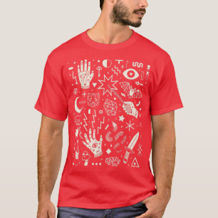 Witchcraft Black And White Magic Halloween Witch O T-Shirt