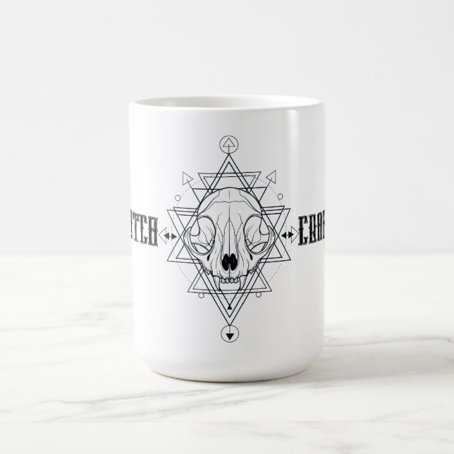 Witchcraft Bull Skull Halloween Coffee Mug (Center)