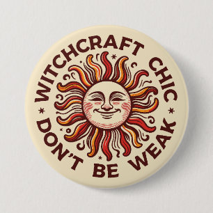Witchcraft Chick - A Vintage Sun Design for Witch 7.5 Cm Round Badge
